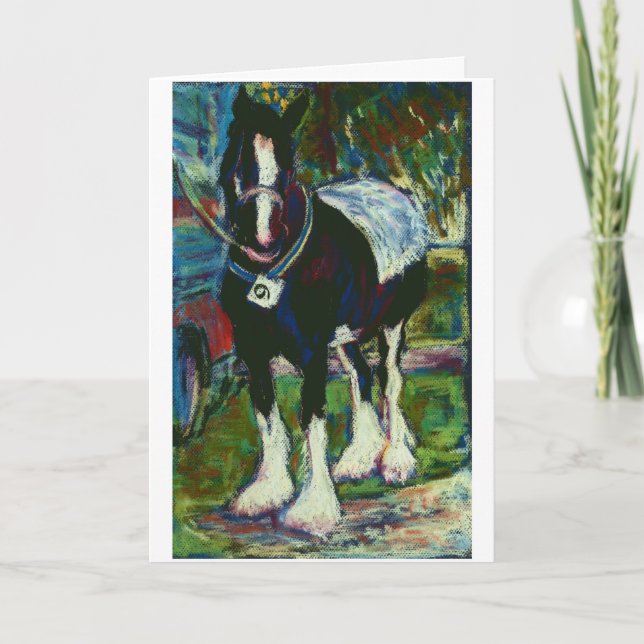 Shire Horse Birthday Card Kort (Framsida)