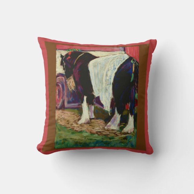 Shire Horse Cushion eller Pillow Kudde (Framsida)