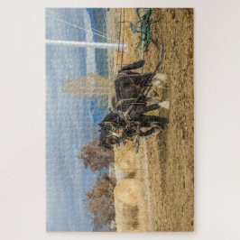 Shire Horses and Plow - 1014 biet Pussel