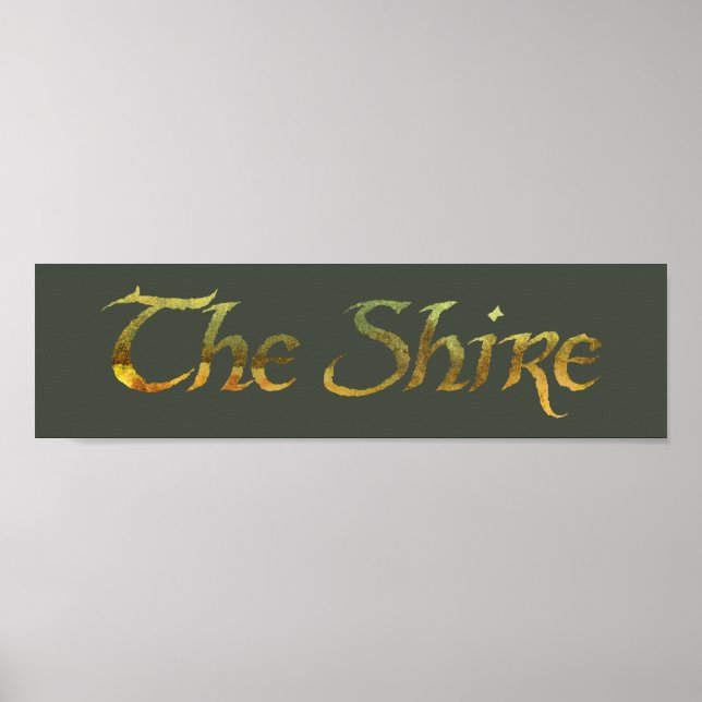 SHIRE™ Namn texturerad Poster (Framsidan)