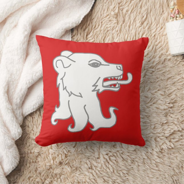 Shire of Cote du Ciel Populace Badge Dekorativ kud Kudde (Filt)