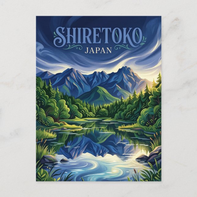 Shiretoko Fem Lagar Japan Vykort (Framsida)