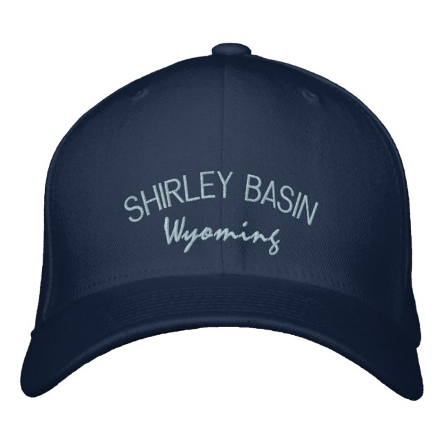 Shirley Basin Wyoming Embroized Hat Broderad Keps (Framsida)