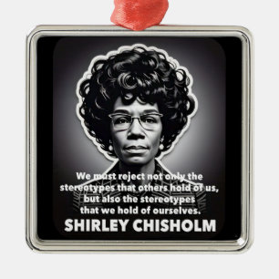 Shirley Chisholm-citat Svarta liv betyder något Julgransprydnad Metall