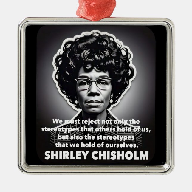Shirley Chisholm citerar Black livets betydelse Julgransprydnad Metall (Framsidan)