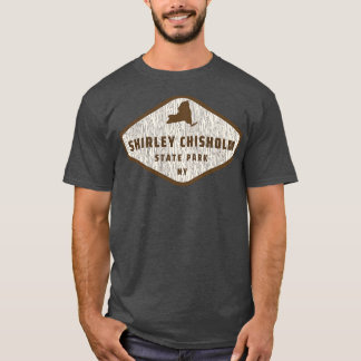 Shirley Chisholm State Park New York Träd Log Text T Shirt