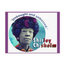Shirley Chisholm "unbossed" vykort