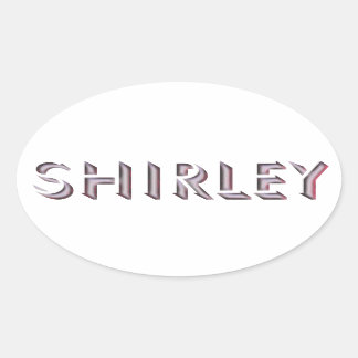 Shirley-dekalett namn ovalt klistermärke