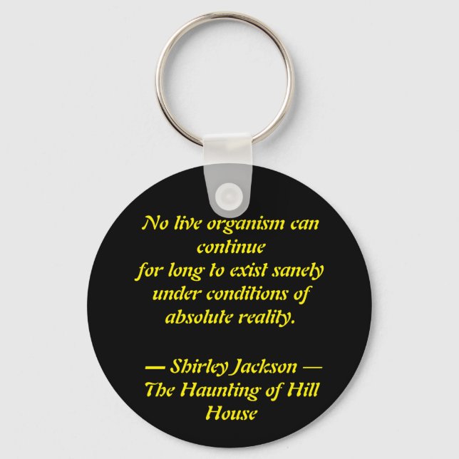 Shirley Jackson Quote Acrylic Keychain Nyckelring (Framsida)