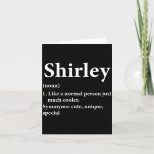 Shirley Namn Definition Rollig D Kort
