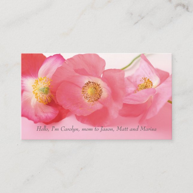 Shirley poppies nära mamma (Framsida)