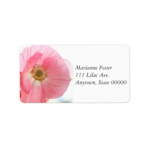 Shirley poppy adressetikett