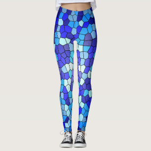 Shirley Taylor-brickor av blåfärgat glas Leggings