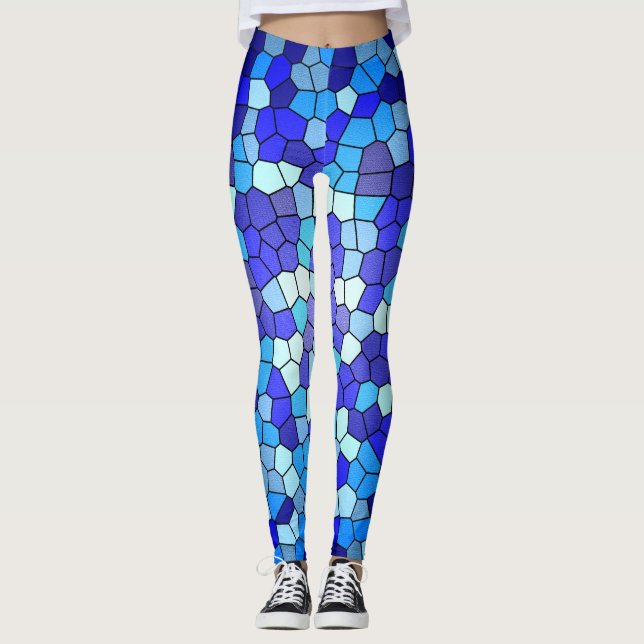 Shirley Taylor-brickor av blåfärgat glas Leggings (Framsida)