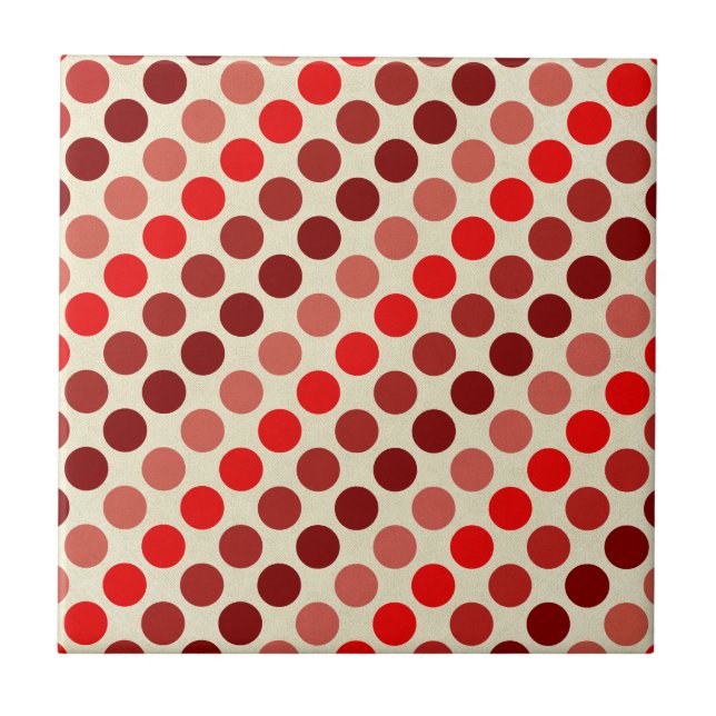 Shirley Taylor Shades of Red Polka dots Kakelplatta (Framsidan)