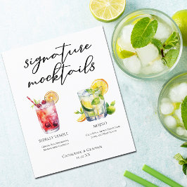 Shirley Temple Mojito Namnteckning Mocktails Menu