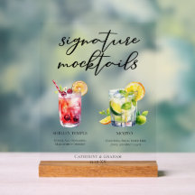 Shirley Temple Mojito Sommarbröllops Mocktails