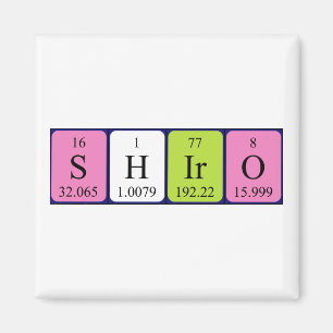 Shiro Periro bord namn magnet