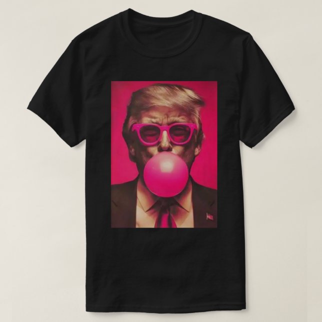 Shirt 2025 Funny Coola Donald Trump Rosa Bubble Gu T (Design framsida)