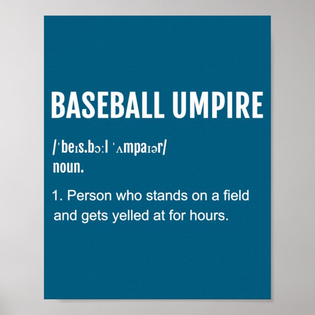Shirt Baseball Domare Definition 2 Poster (Framsidan)