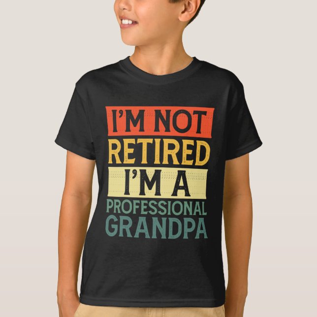 Shirt För manar Funny Fars dag Redraget Grandpa 1 T (Framsida)