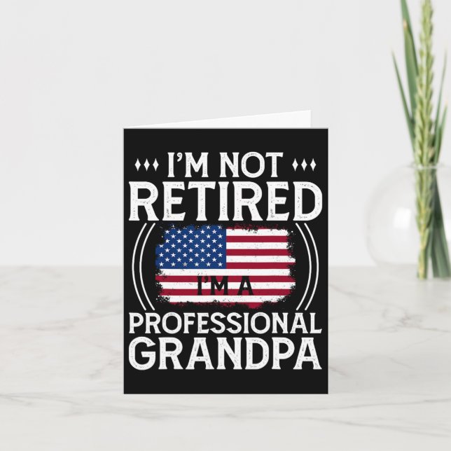Shirt För manar Funny Fars dag Redraget Grandpa Kort (Framsida)