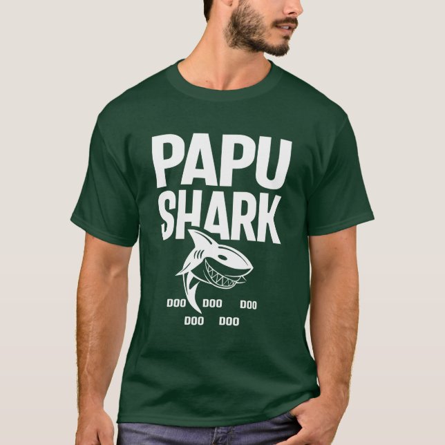 Shirt for Papu | Papu Shark Fars dag Gift T Shirt (Framsida)