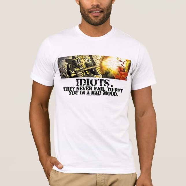 Shirt. "för soldatlegat" idioter tröja (Framsida)