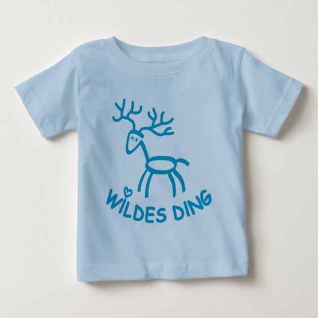 shirt hirsch geweih hirschgeweih elch wild t-shirt (Framsida)