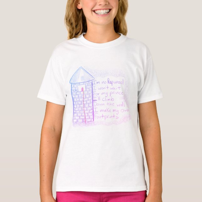 Shirt inte Rapunzel citerar. T Shirt (Framsida)