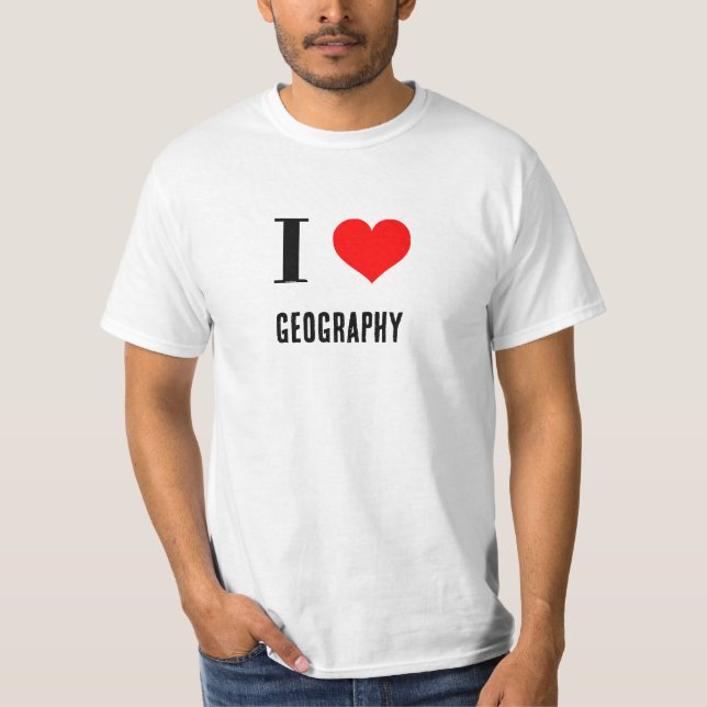 Shirt - jag älskar geografi t (Framsida)
