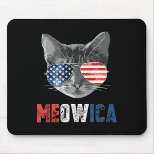 Shirt Meowica American Flagga Cat Musmatta