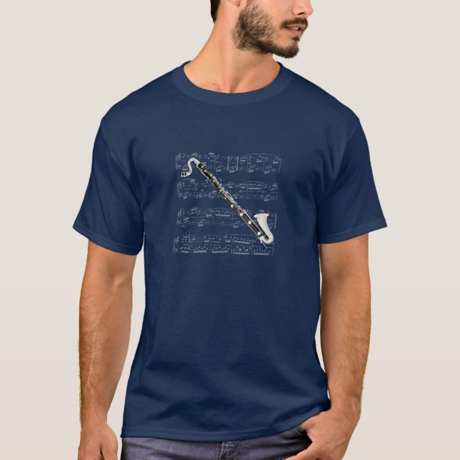 Shirt (mörk) - Bass Clarinet - Plocka färg Tröja (Framsida)