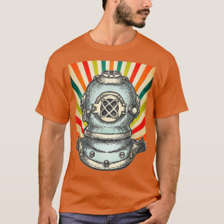 Shirt Shirt 80s Retro Helmet Diving Scuba Vintage T Shirt
