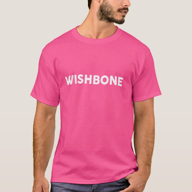 Shirt som säger WISHBONE T-Shirt Simple Thanksgivi (Framsida)