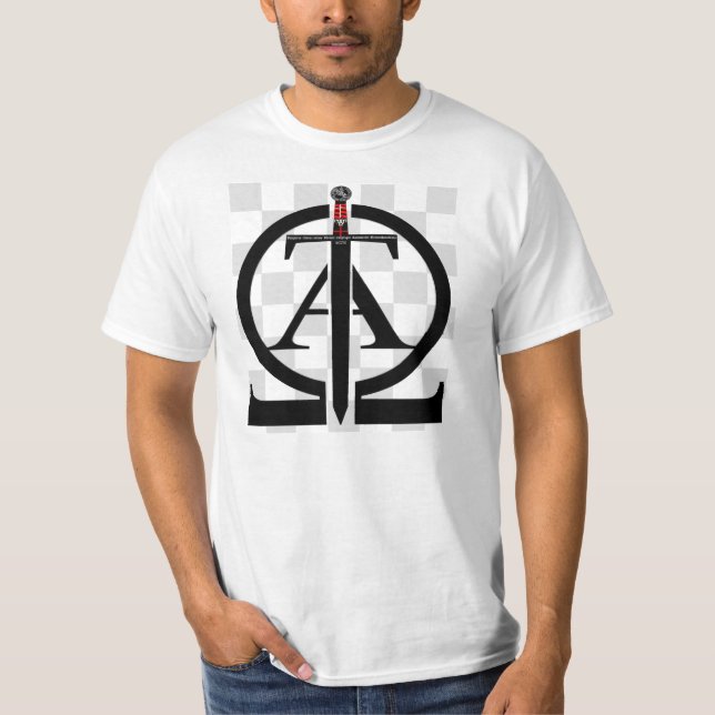 Shirt Templarii Alpha & Omega mit Hintergrund Tee (Framsida)