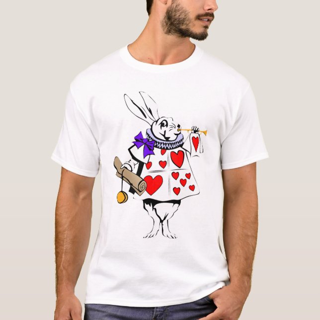 Shirt: Vitkanin från Alice i Wonderland T Shirt (Framsida)