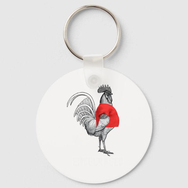 Shirting Encouraged White Text Funny  Nyckelring (Framsida)