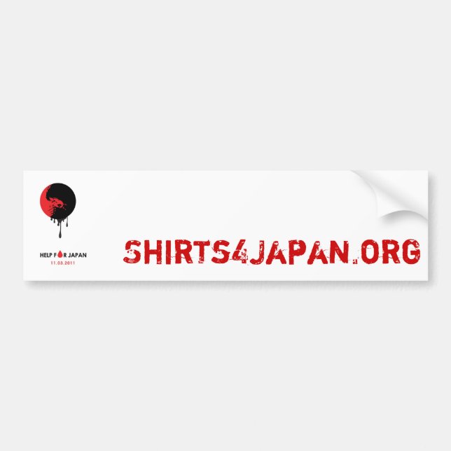 Shirts4Japan Bildekal (Framsidan)