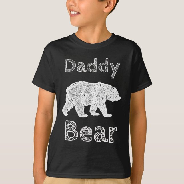 Shirts För manar Funy Pappa Bear T Shirt Far Da (Framsida)