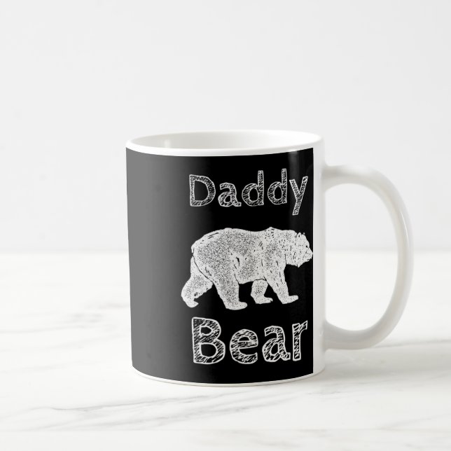 Shirts För manar Funy Pappa Bear T Shirt Far Da Kaffemugg (Höger)