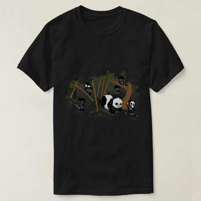 ShirtWoot Unstealthiest Ninja när djur attackeras T Shirt (Design framsida)