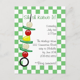 Shish Kabob IT-inbjudan Inbjudan Vykort