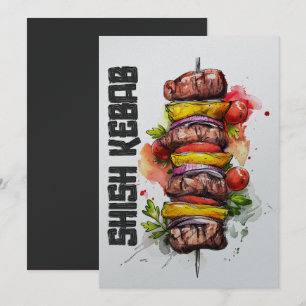 Shish Kebab Arabiska ش ي ا ك ش ك ب ا ب periodiseri Inbjudningar