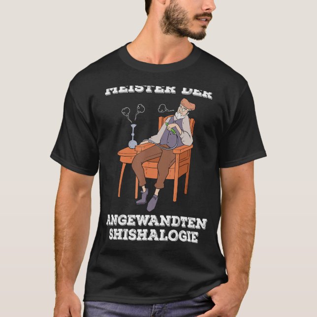 Shisha Hookah Professor som säger Vatten Pipe-rökn T Shirt (Framsida)