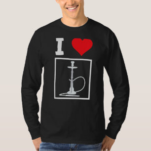 Shisha Hookah Steam Heart Tobacco T Shirt