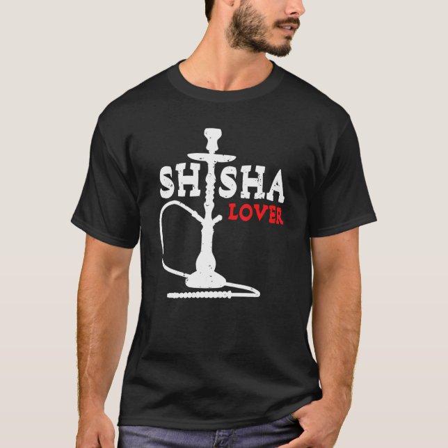 Shisha Hookah Steam Smoke T Shirt (Framsida)