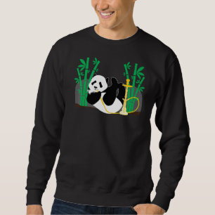 Shisha Panda Hookah Steam Smoking Lång Ärmad Tröja