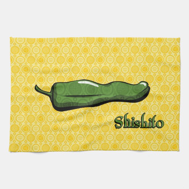 Shishito Chili Pepper Kitchen Towel Kökshandduk (Horisontell)