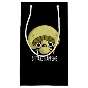 Shitake Happens Funny Mushroom Pun Mörk BG